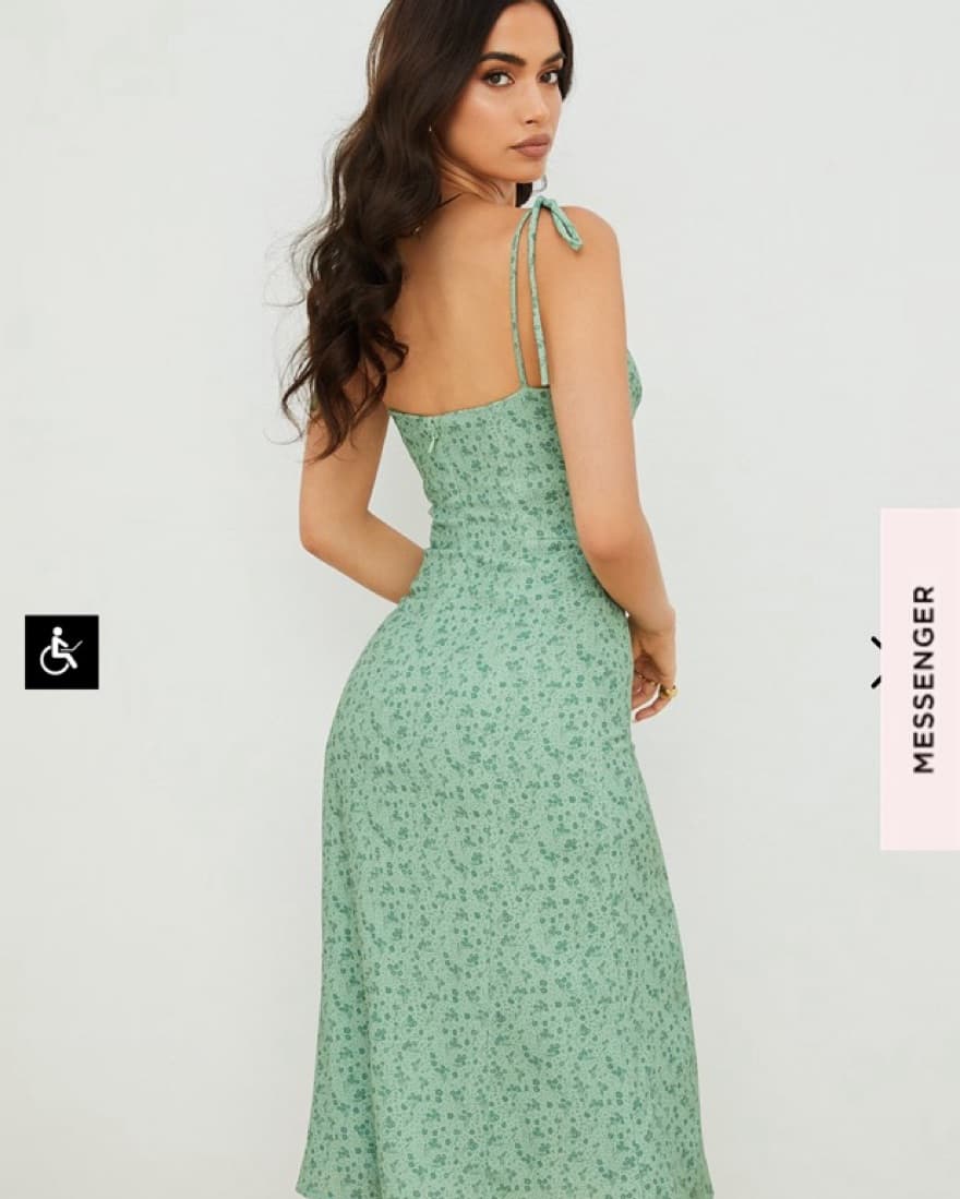 House Of CB Green Cornelia Midi Sundress - Image 3