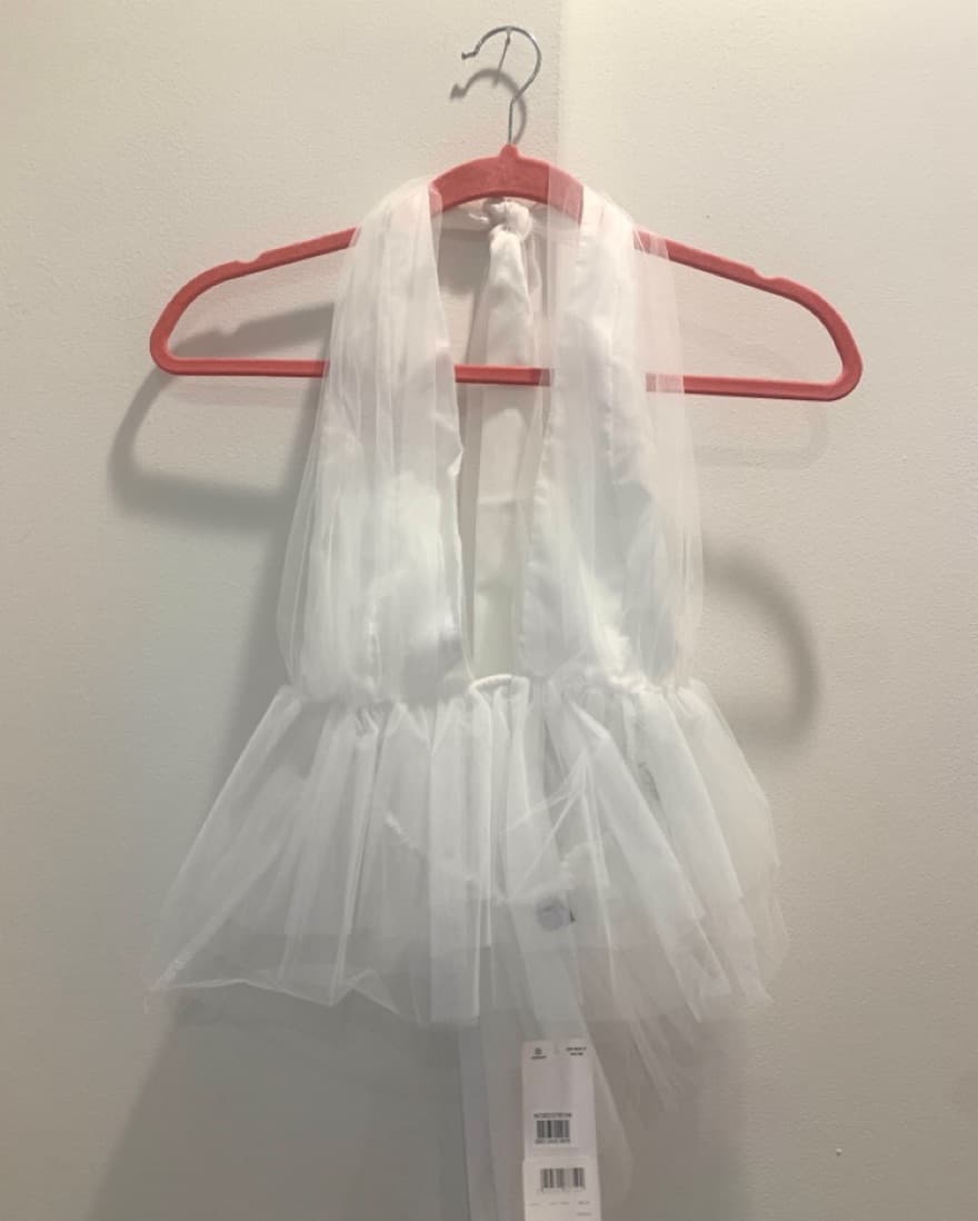 ASOS DESIGN plunge front tulle cami - Image 2