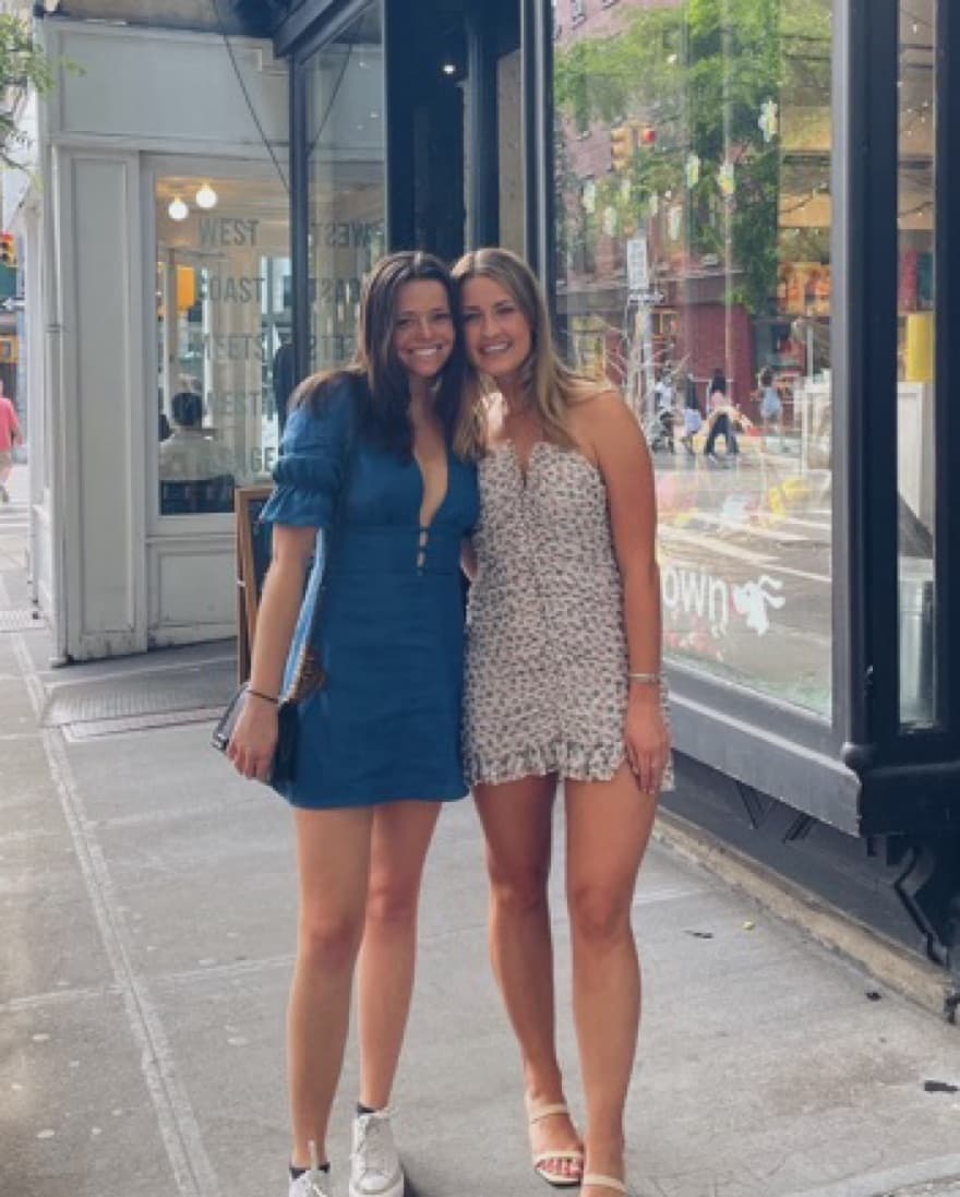 Reformation Blue V-Neck Mini Dress - Image 1