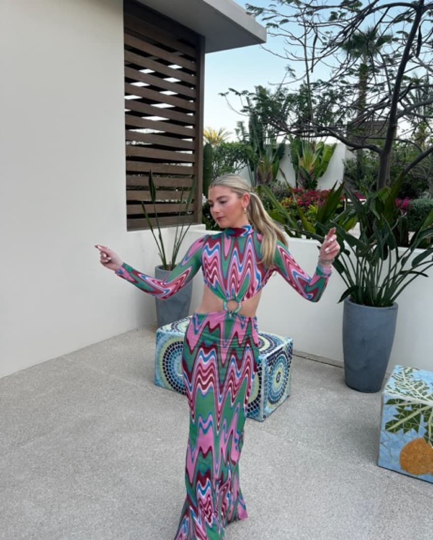 PatBO Wave Printed Maxi Dress Multicolor - Image 2