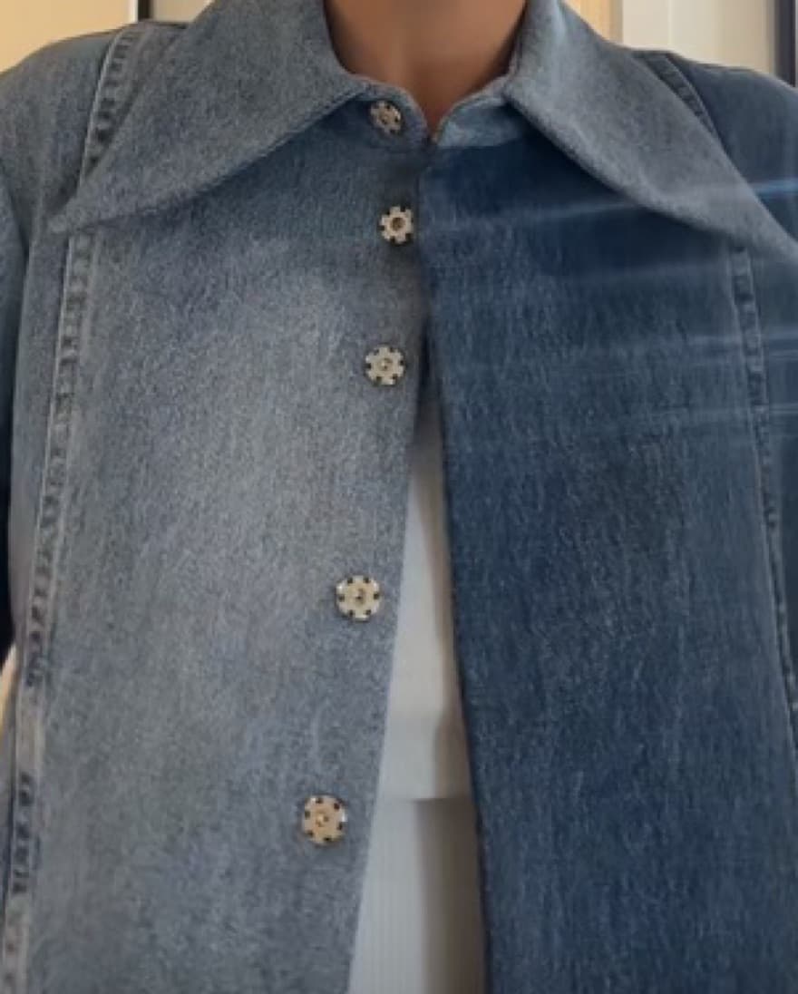 Awake Mode Denim Jacket Blazer S/M - Image 2