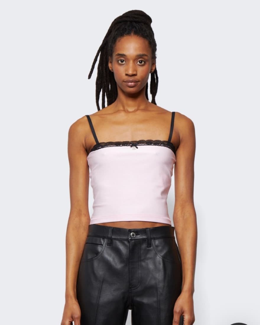 ALEXANDERWANG.T BANDEAU TOP WITH LACE TR - Image 3