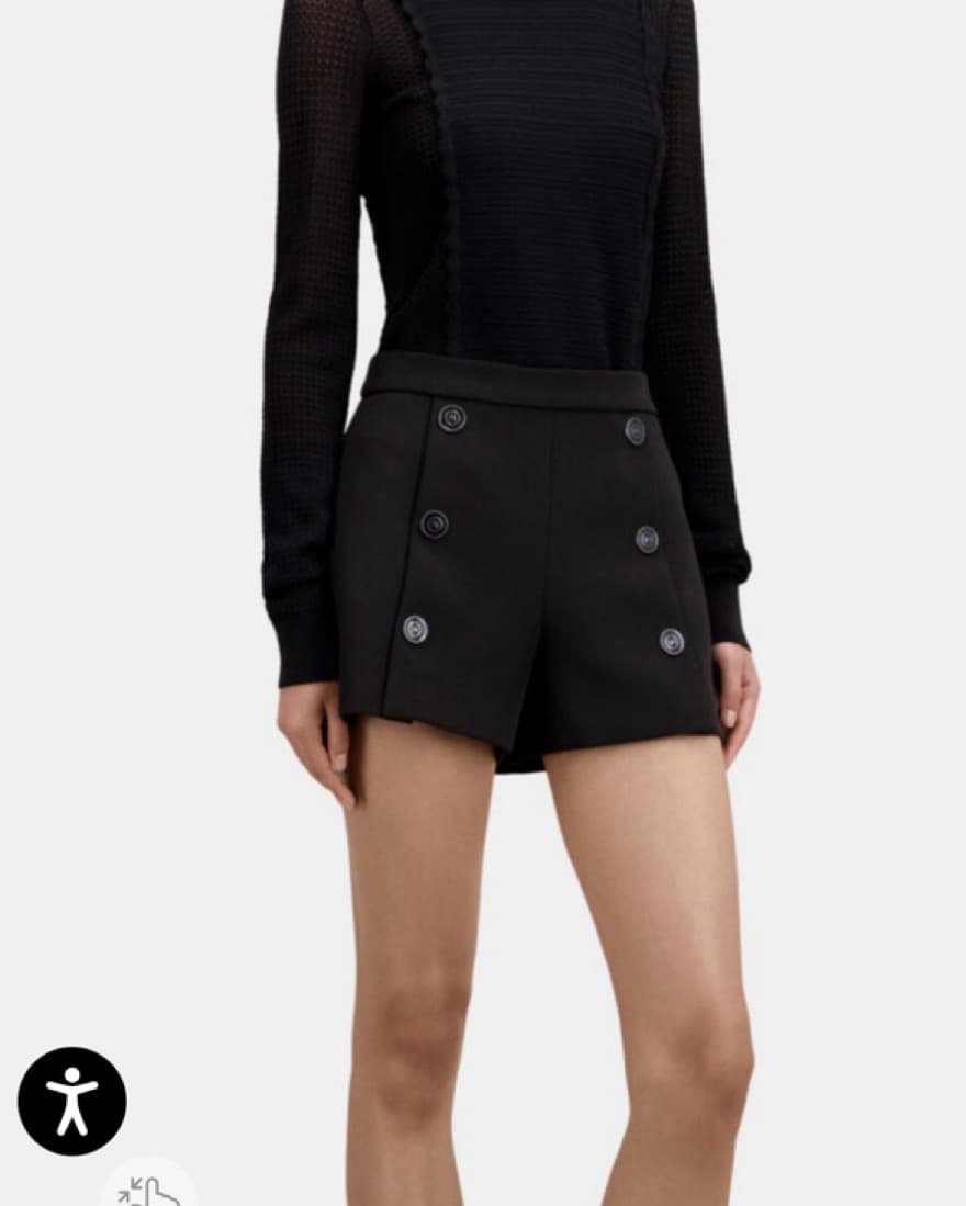 The Kooples - Black Crepe Shorts - Image 3