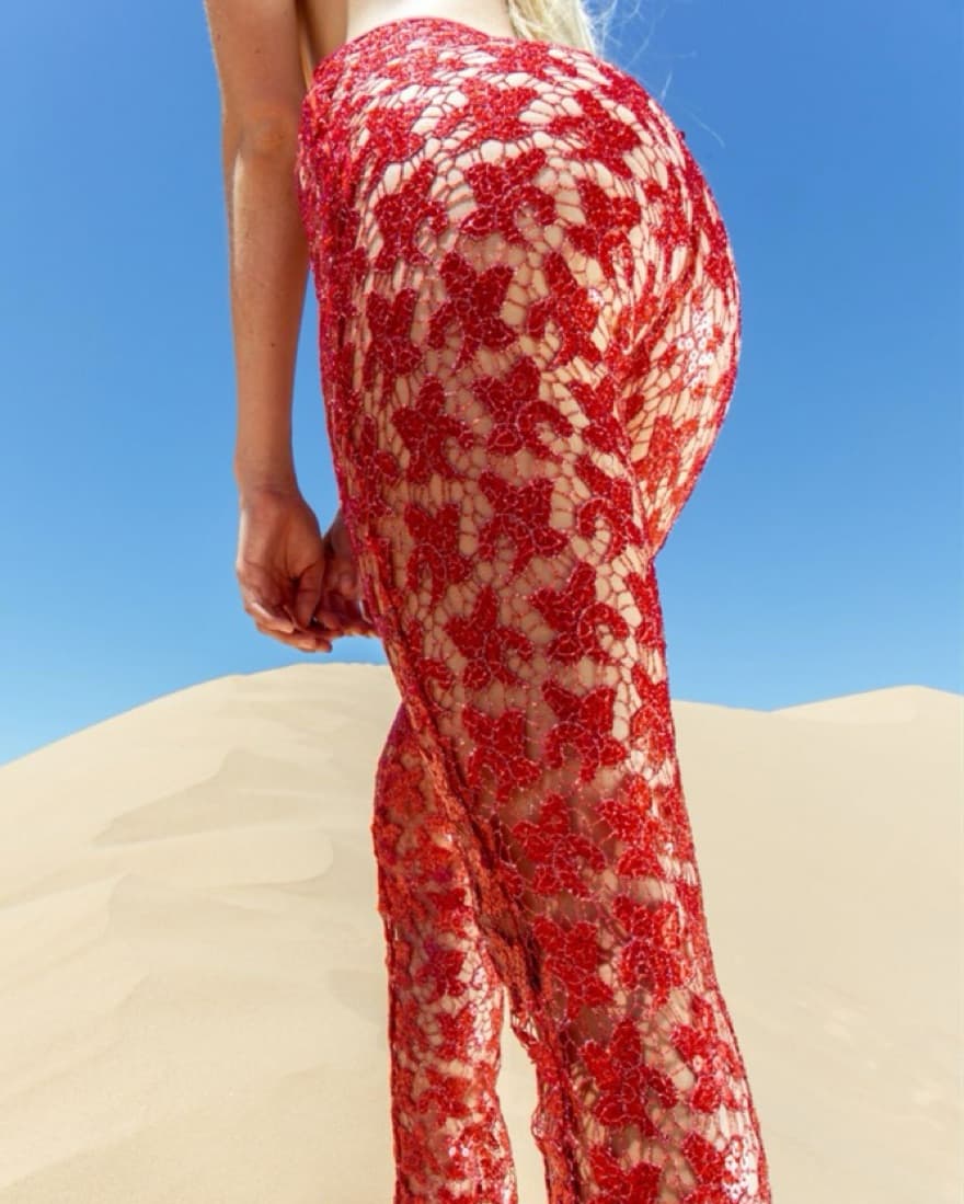 Sierdres Red Lace Pants - Image 2
