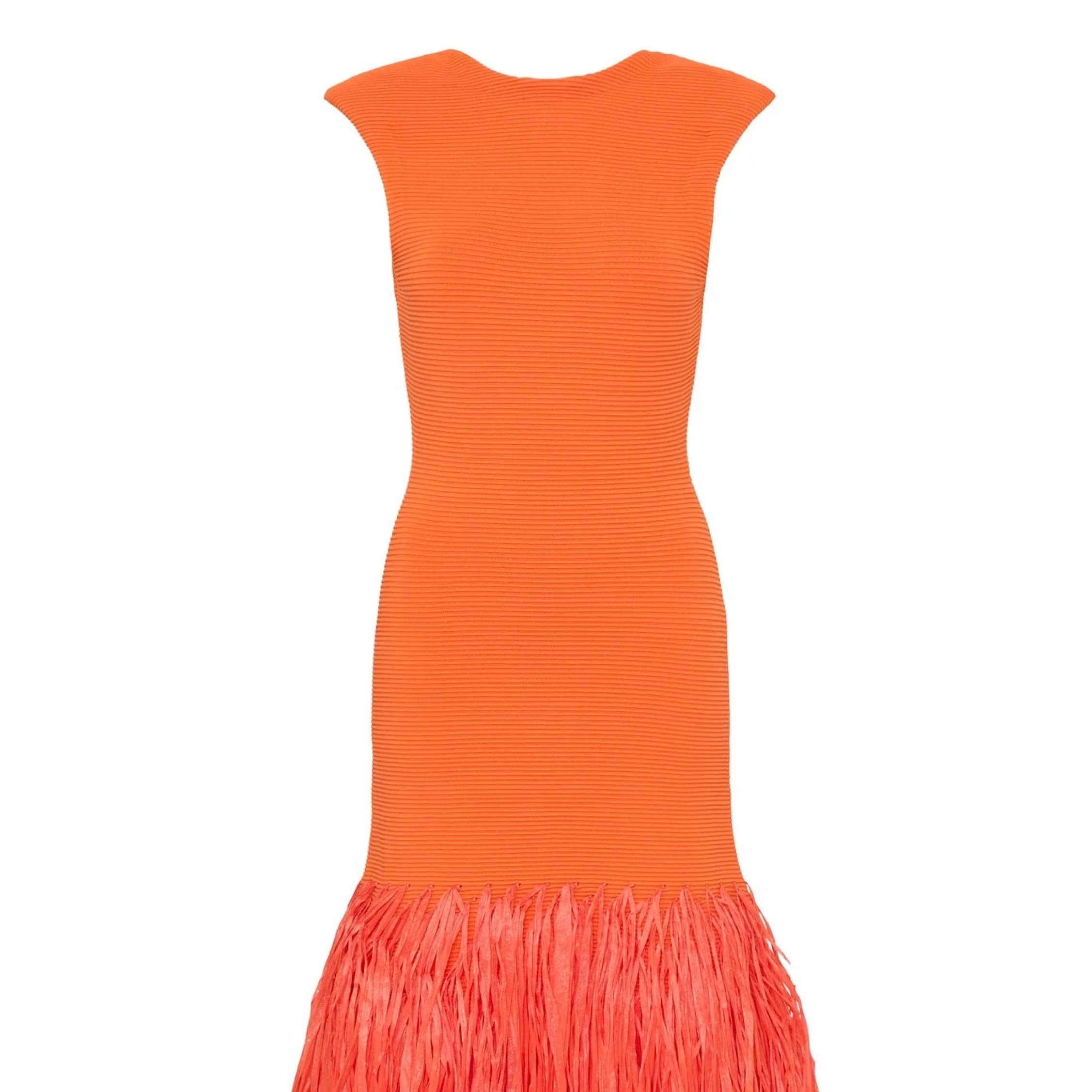 Aje Rushes fringed knit midi Dress  - Image 5