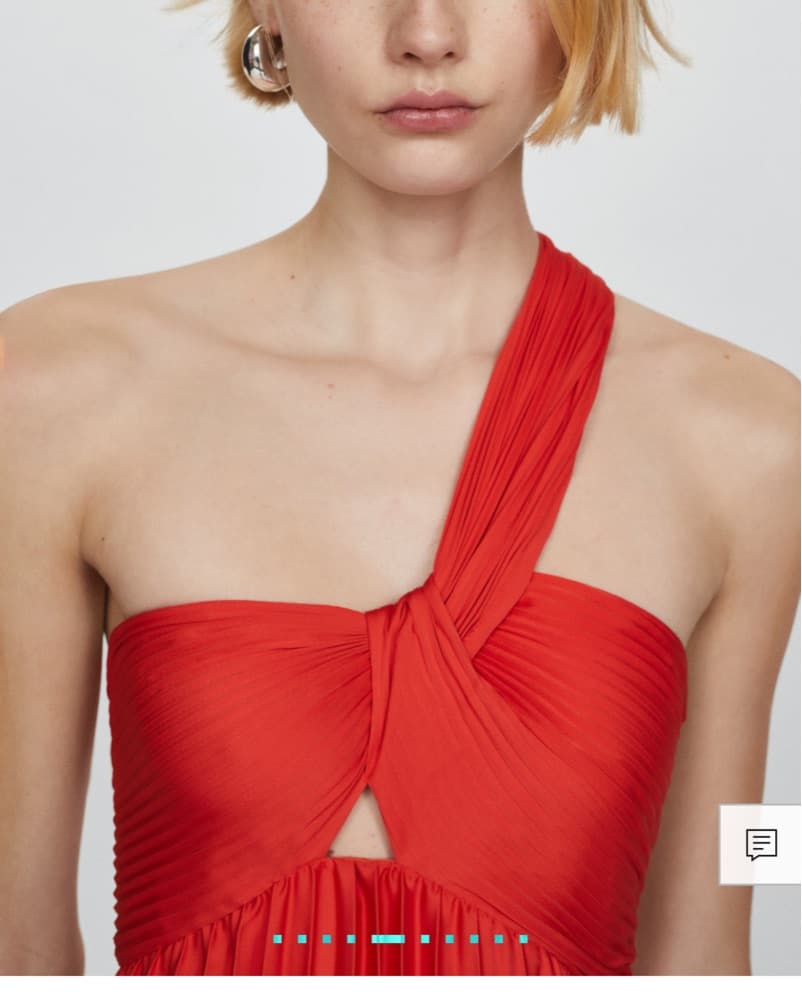 Mango Asymmetrical pleated dress - Image 3