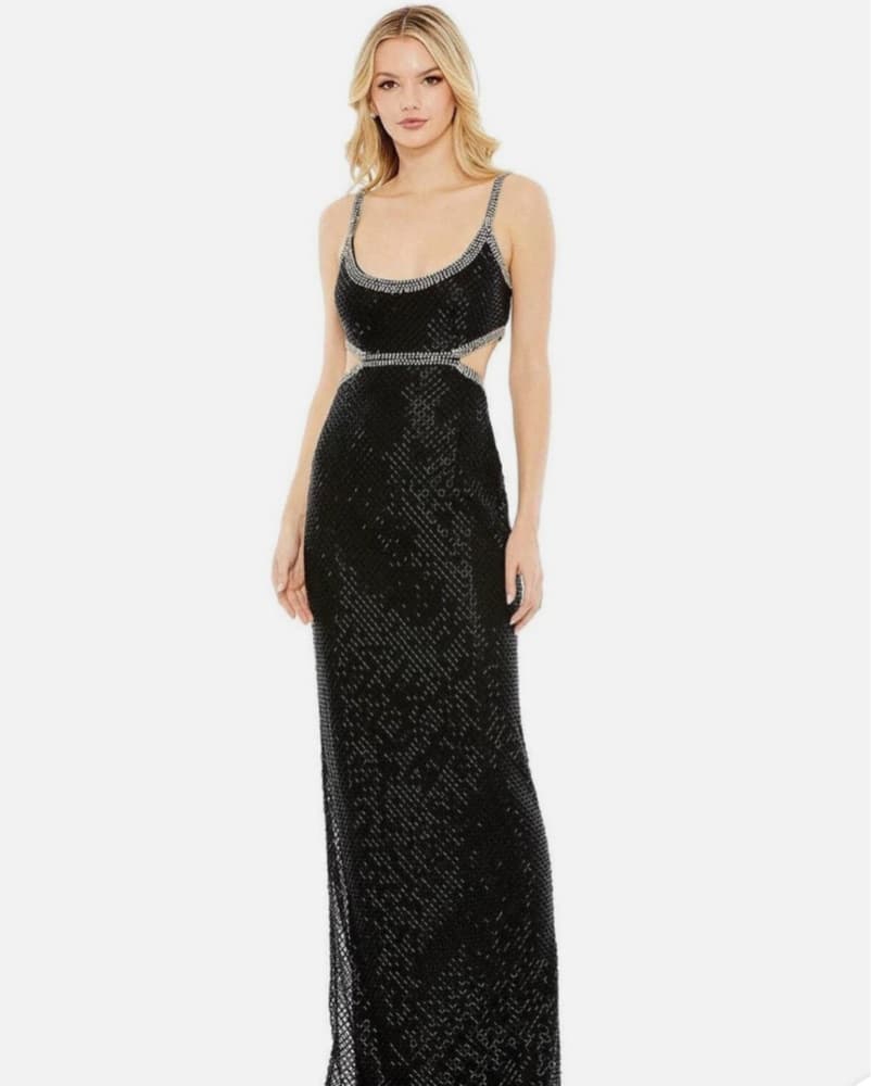 Mac Duggal Black Sequin Gown - Image 5