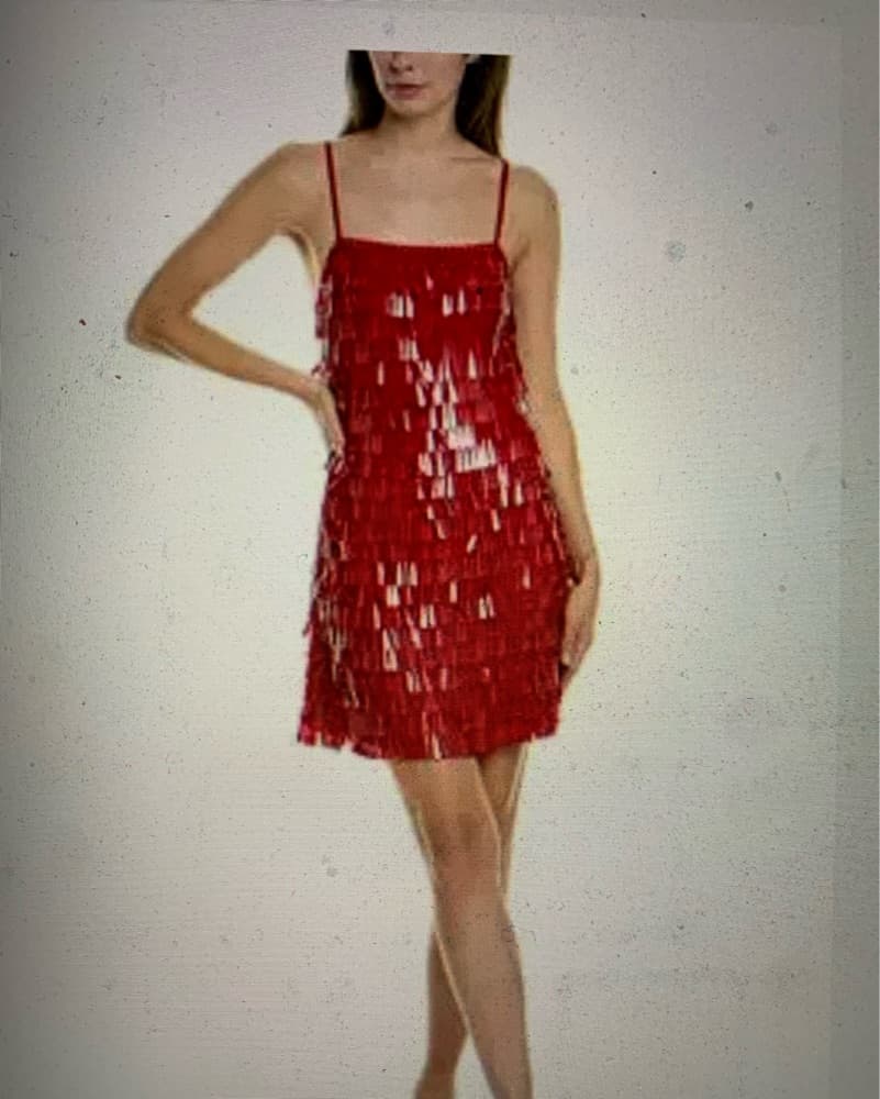  Valentine Red Sequin Party/Date Dress - Image 4