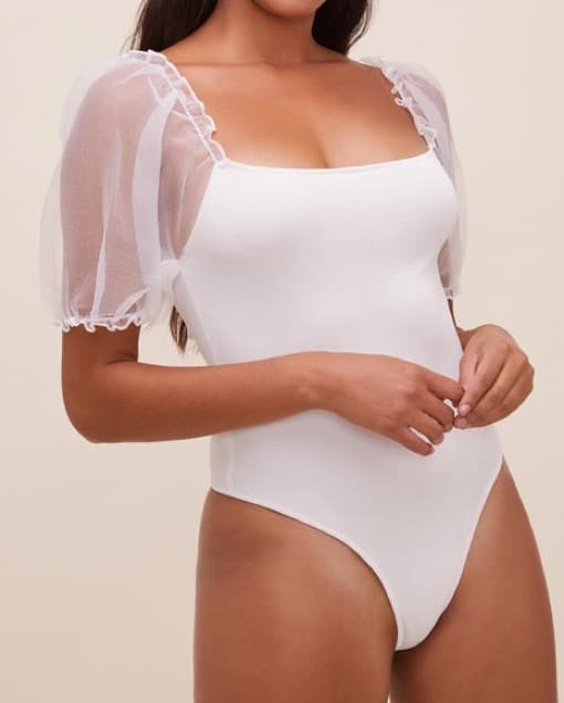 Astr The Label Puffy Sleeve Bodysuit - Image 4