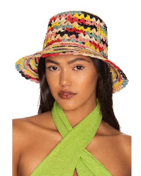Revolve Rainbow Hat in Multi - Image 1