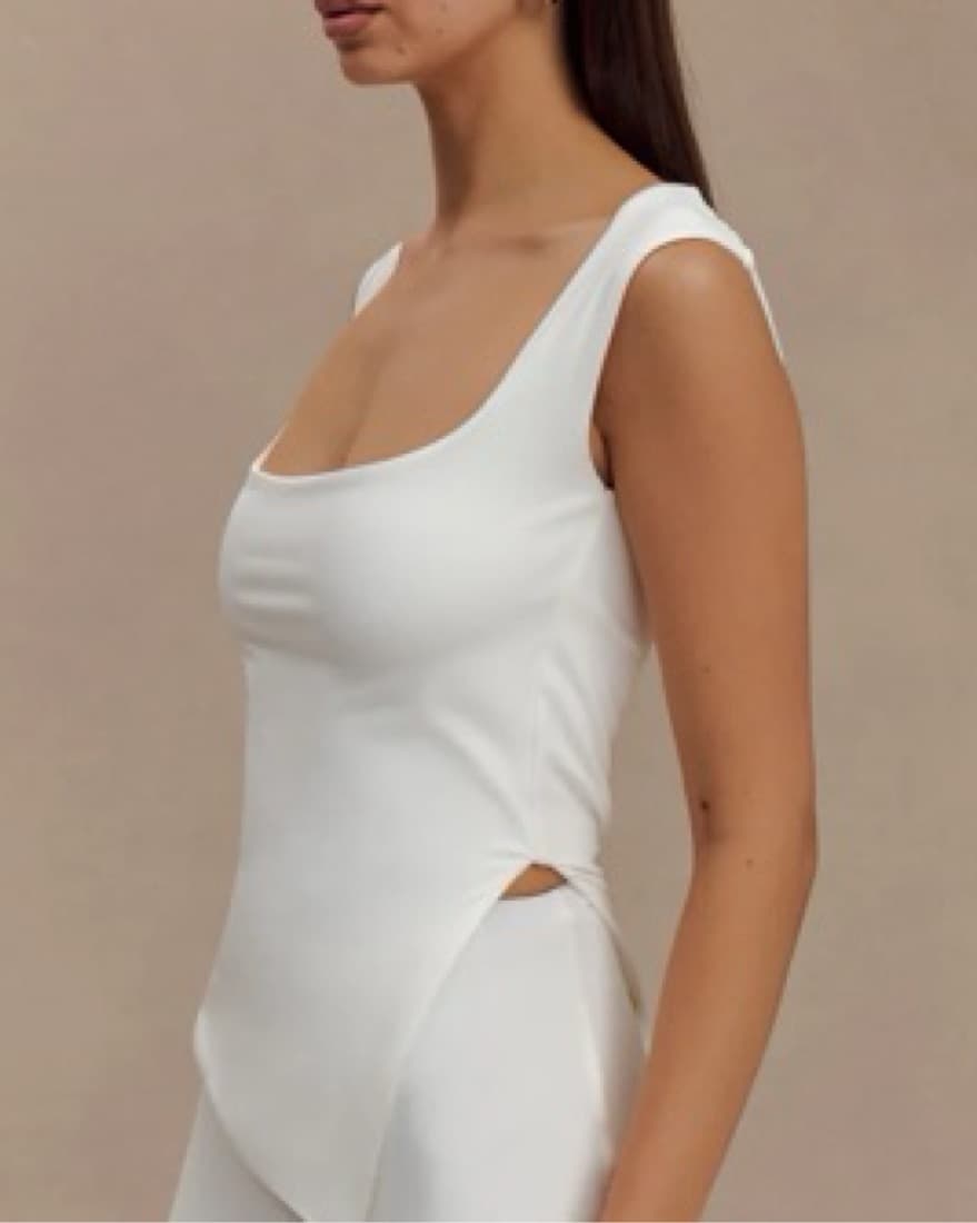 Meshki White asymetrical Top - Image 4