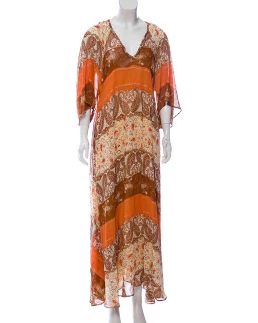Jaline Paisley Print Long Dress - Image 1