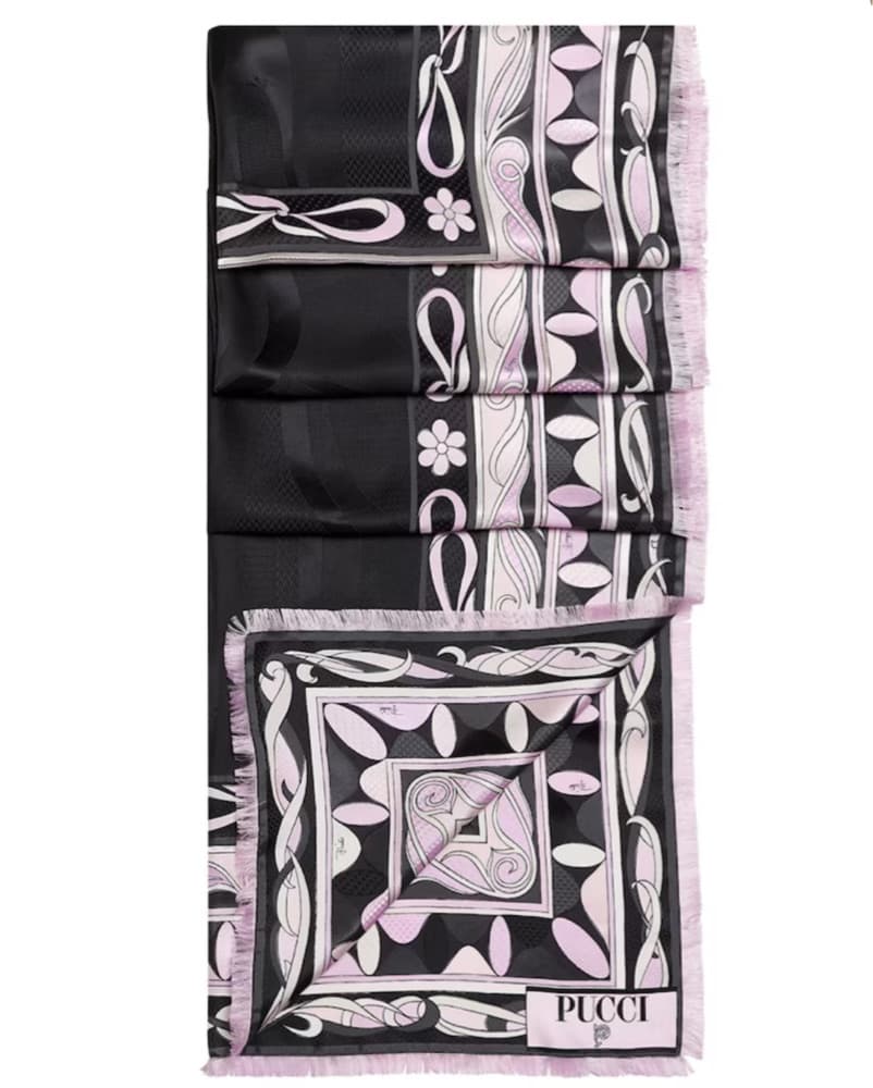 Pucci Black And Purple Print Scarf - Image 3