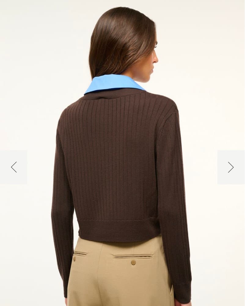 Staud Ribbed Layered Cardigan - Image 2