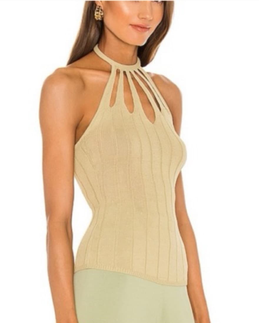 Cult Gaia Elsie knit halter top - Image 1