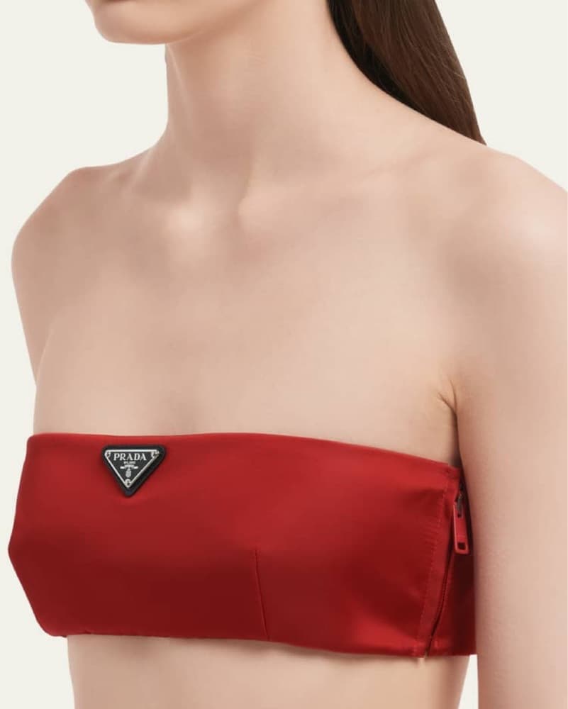 PRADA RE-NYLON ベアトップ 40 Prada - Re-Nylon Red Bra Top by Prada | Pickle