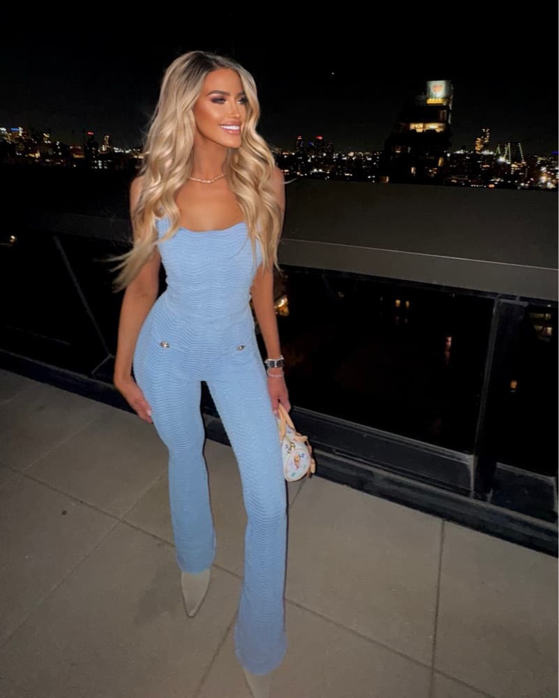 Retrofete Blue Knit Pant Set  - Image 5