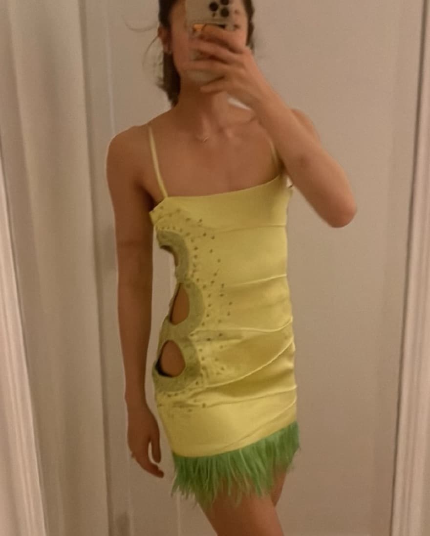 Daniell Guizio Green Cutout Dress - Image 1