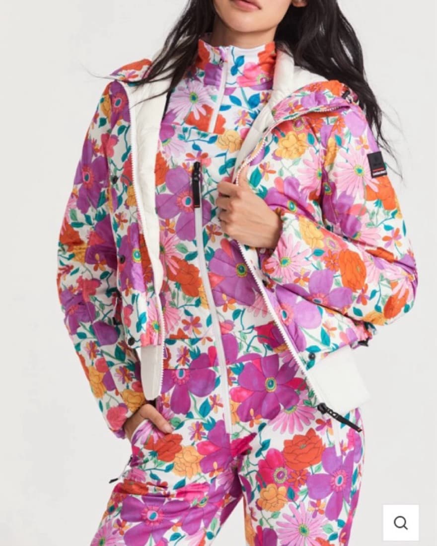 Flower Ski Full Set (bib and jacket) - Image 2