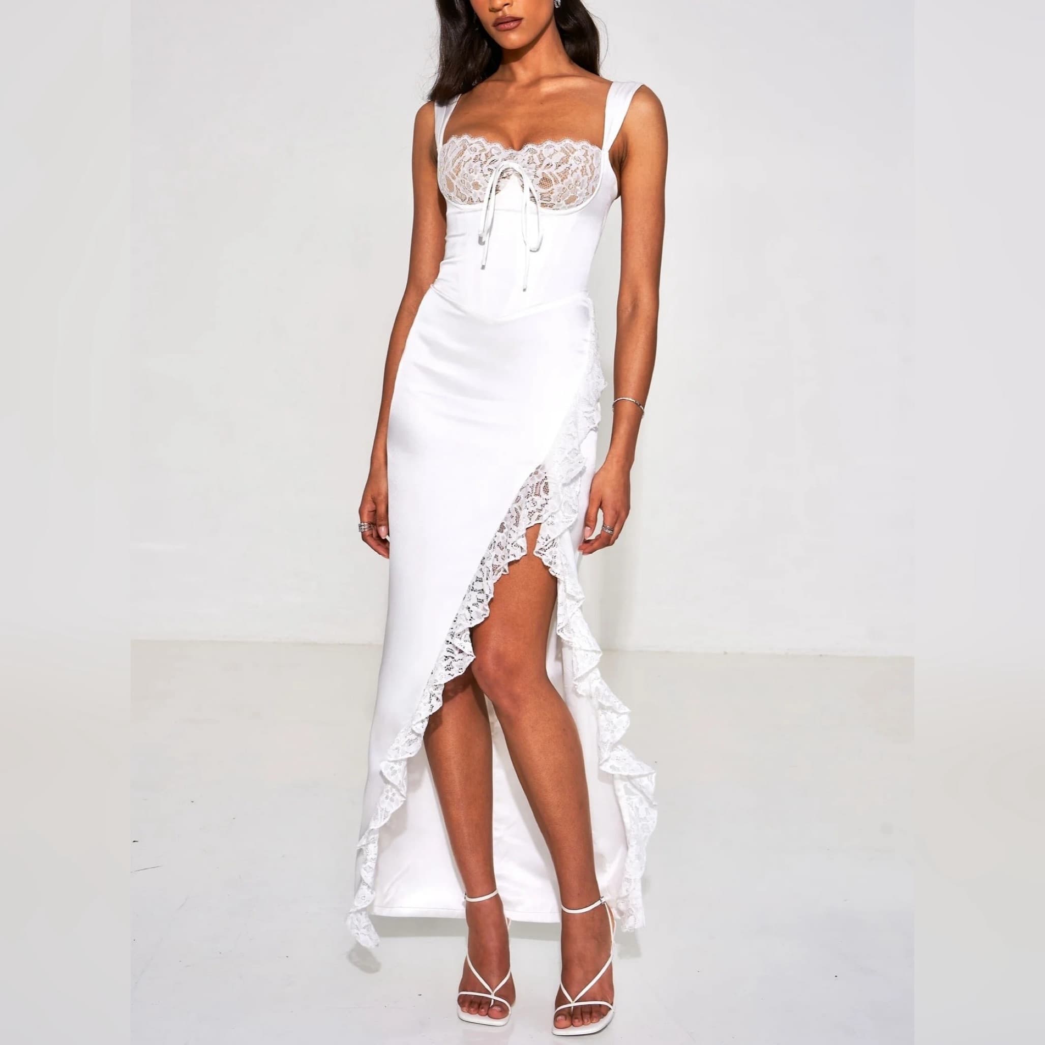 Lace & Satin Corset Dress - Image 3