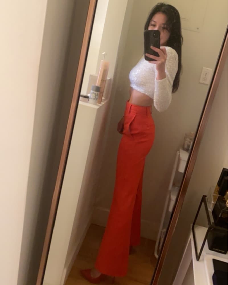 Red Victoria Beckham Tailored Pants - Image 2