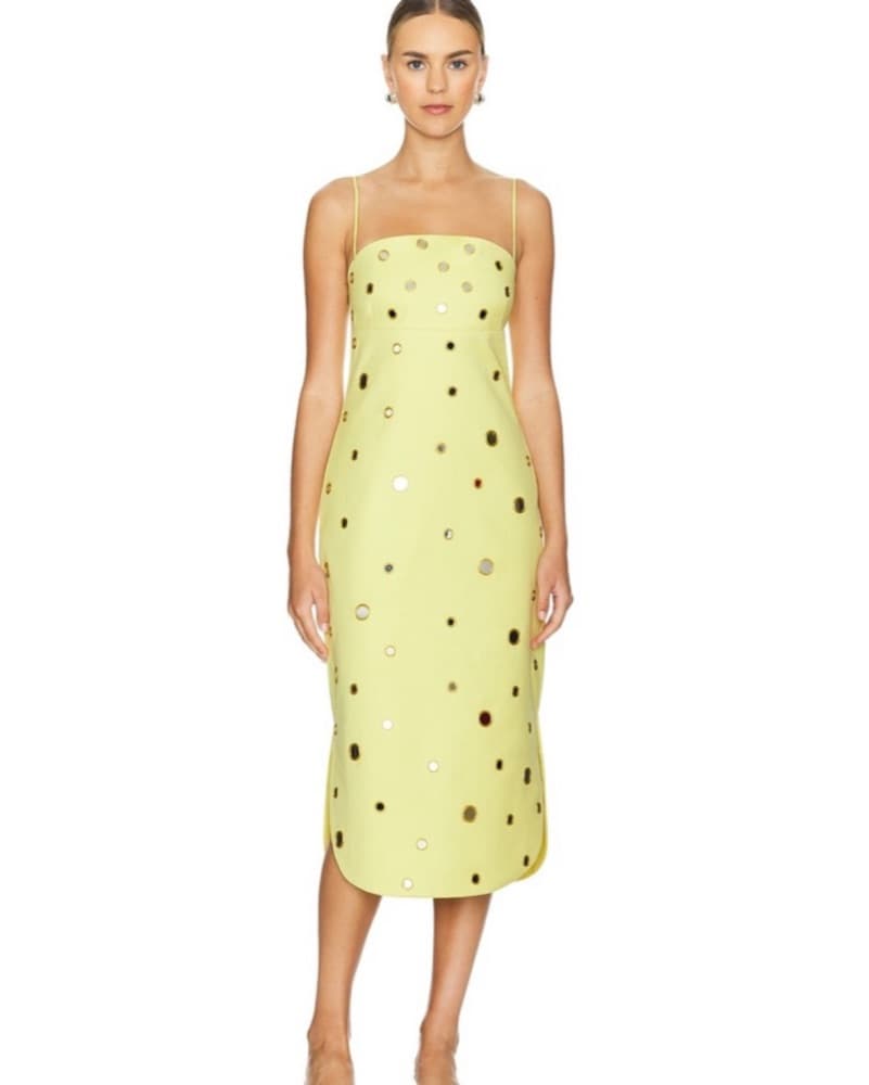 Alexis Yellow Mirror Dress - Image 1