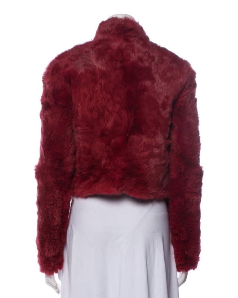 Vintage Red Fur Coat - Image 3