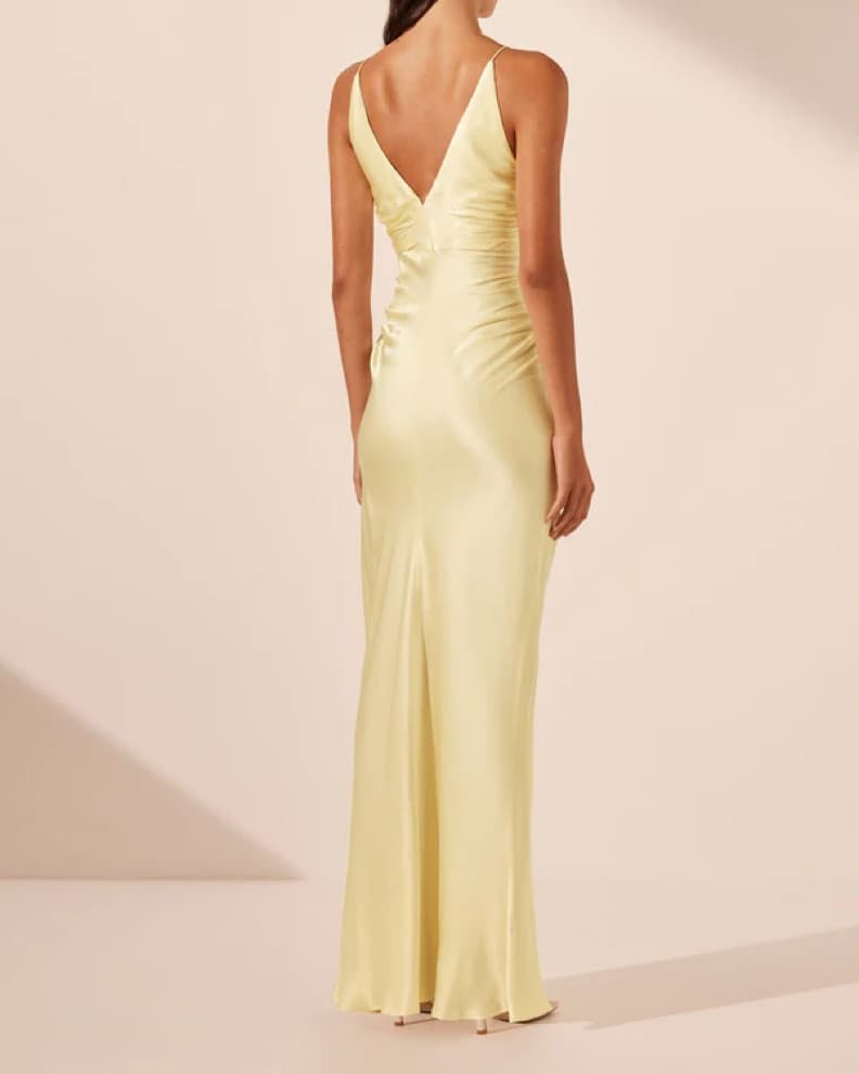Yellow Shona Joy High Neck Dress - Image 3