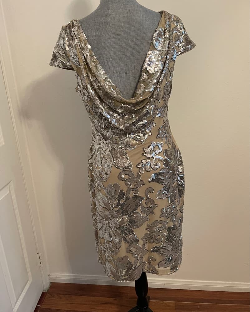 Captivating Sequin Floral Dress - Image 3