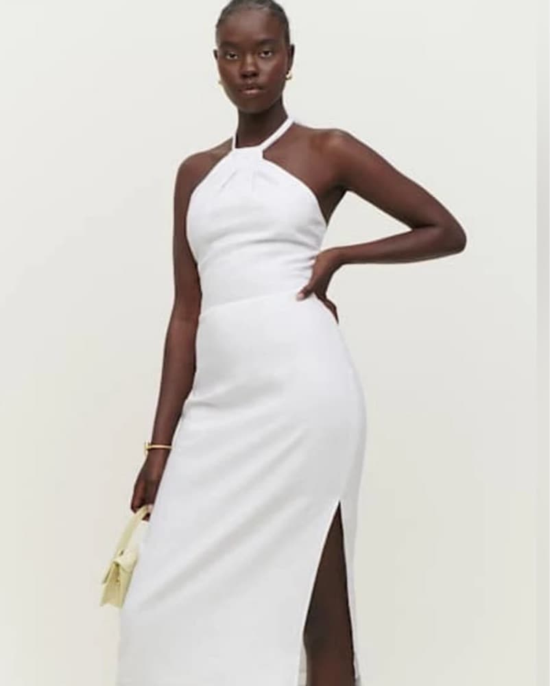 Reformation Santino Linen Halter - Image 2