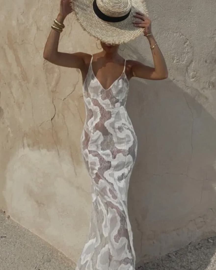 White Lace Dress - Image 2