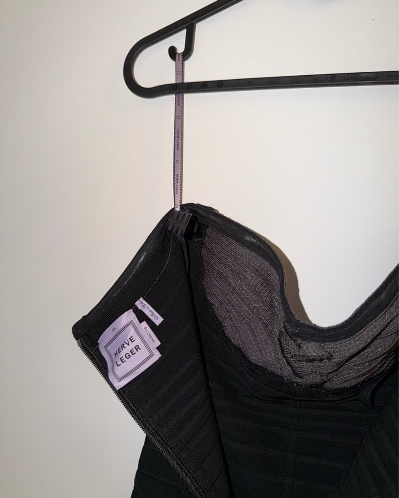 Black Sequined Herve Leger Bandage Dress - Image 4