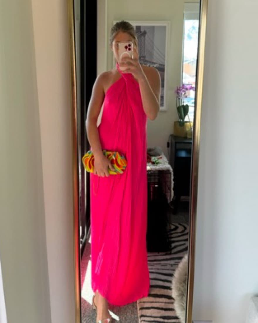 Pink Silk ALC gown - Size 2 - Image 1