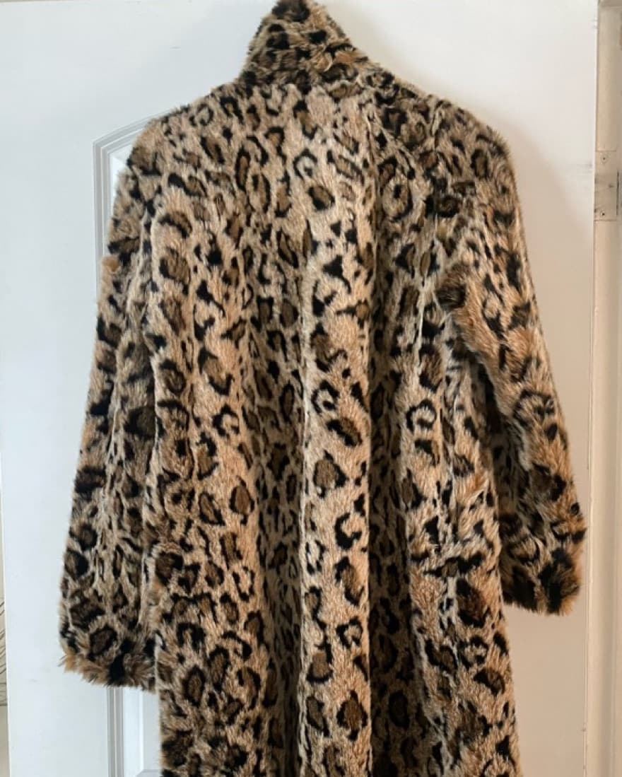 ZARA Faux Fur Leopard Coat - Image 2