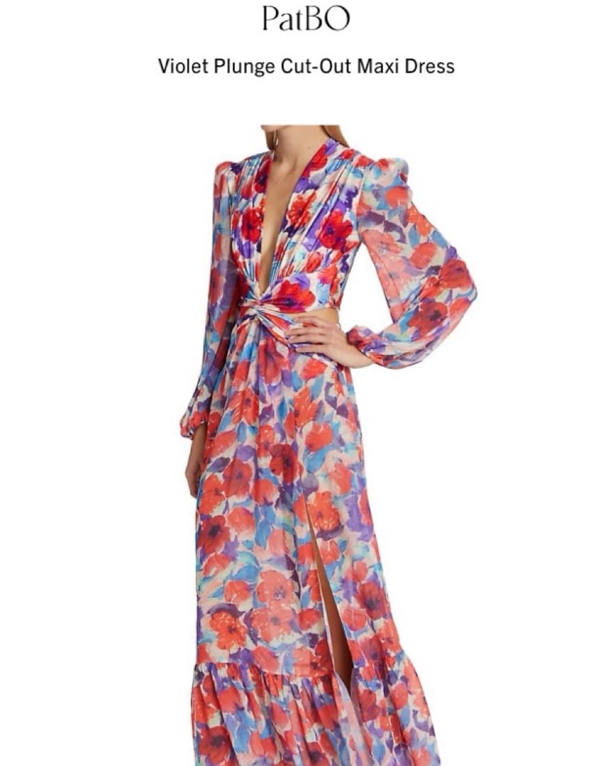 PatBo Violet Plunge Maxi Dress - Image 1