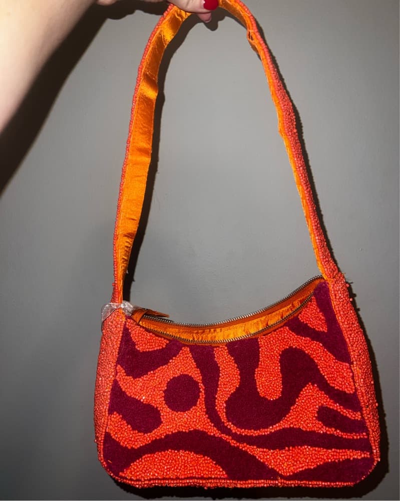Vibrant Beaded Shoulder Bag - Image 1