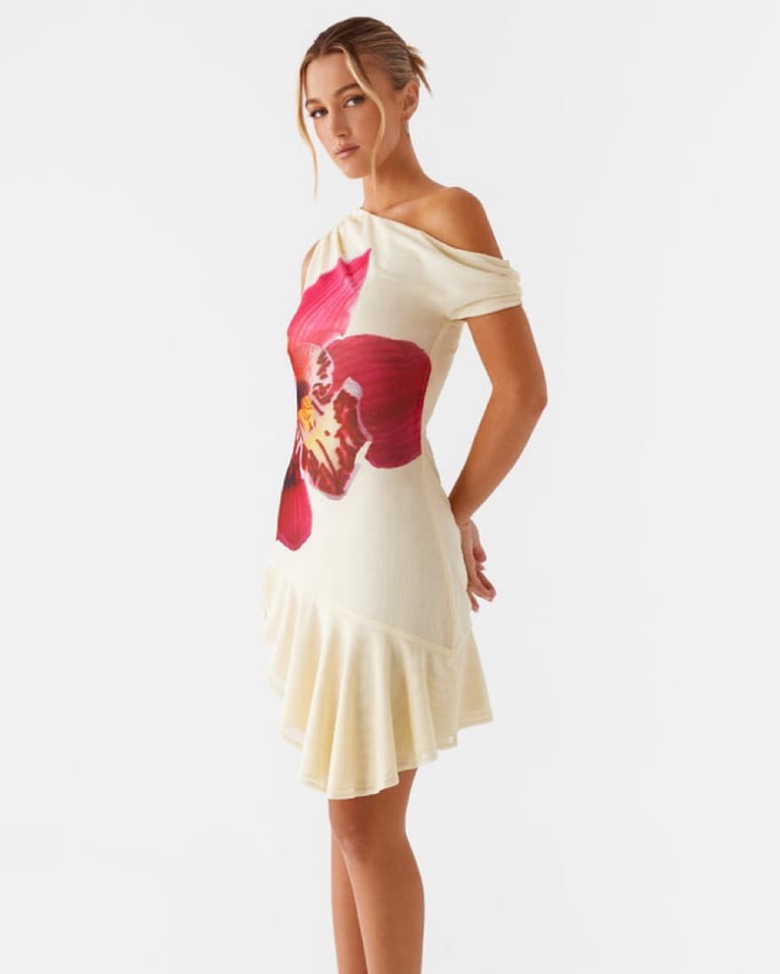 Clementina One Shoulder Mini Dress - Image 1