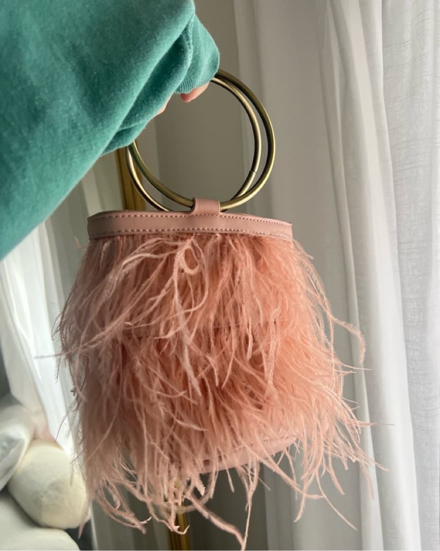 Pink Feather Bag - Image 2