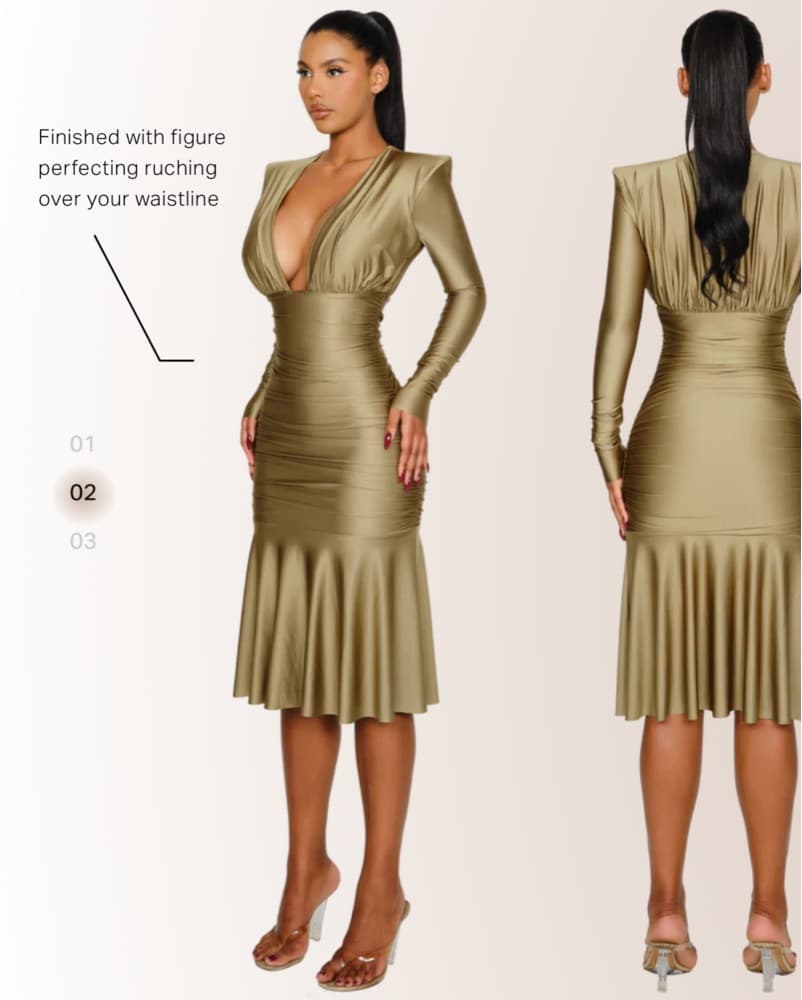 cou cou olive dress - Image 4