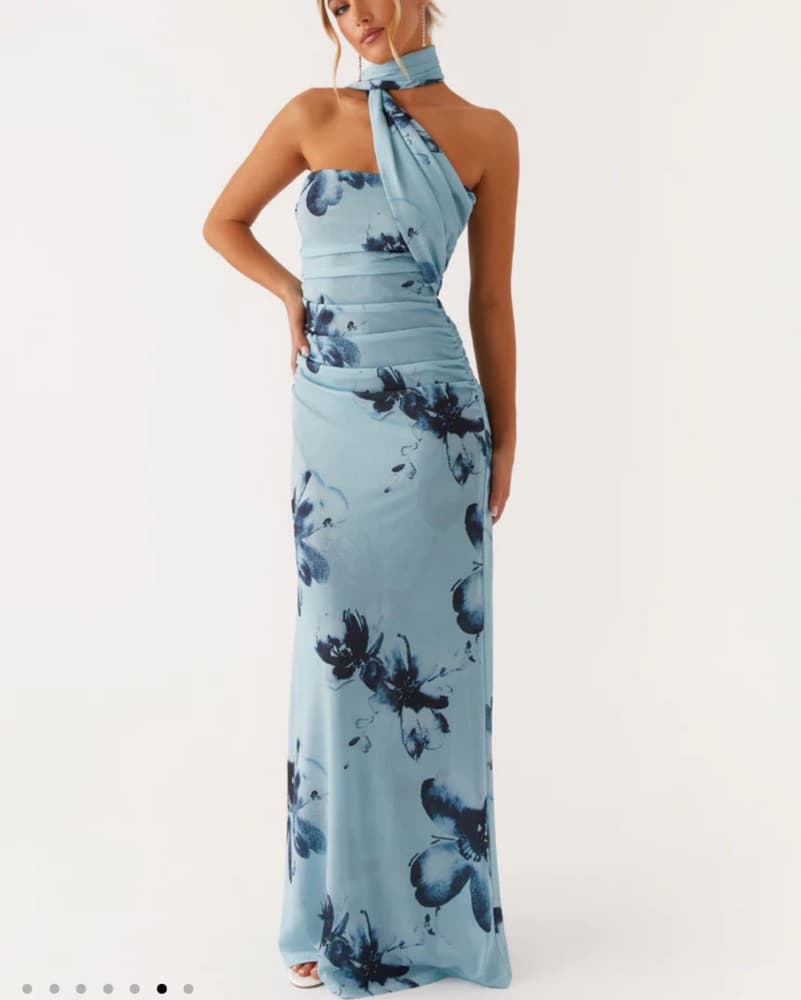Peppermayo Blue Floral Maxi Dress - Image 4