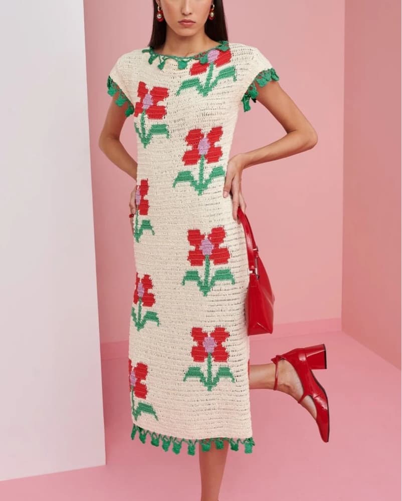 Celia B Crochet Dress - Image 1