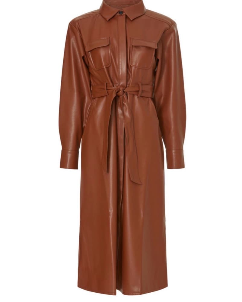 Chic Leather Dress or Coat - Image 3