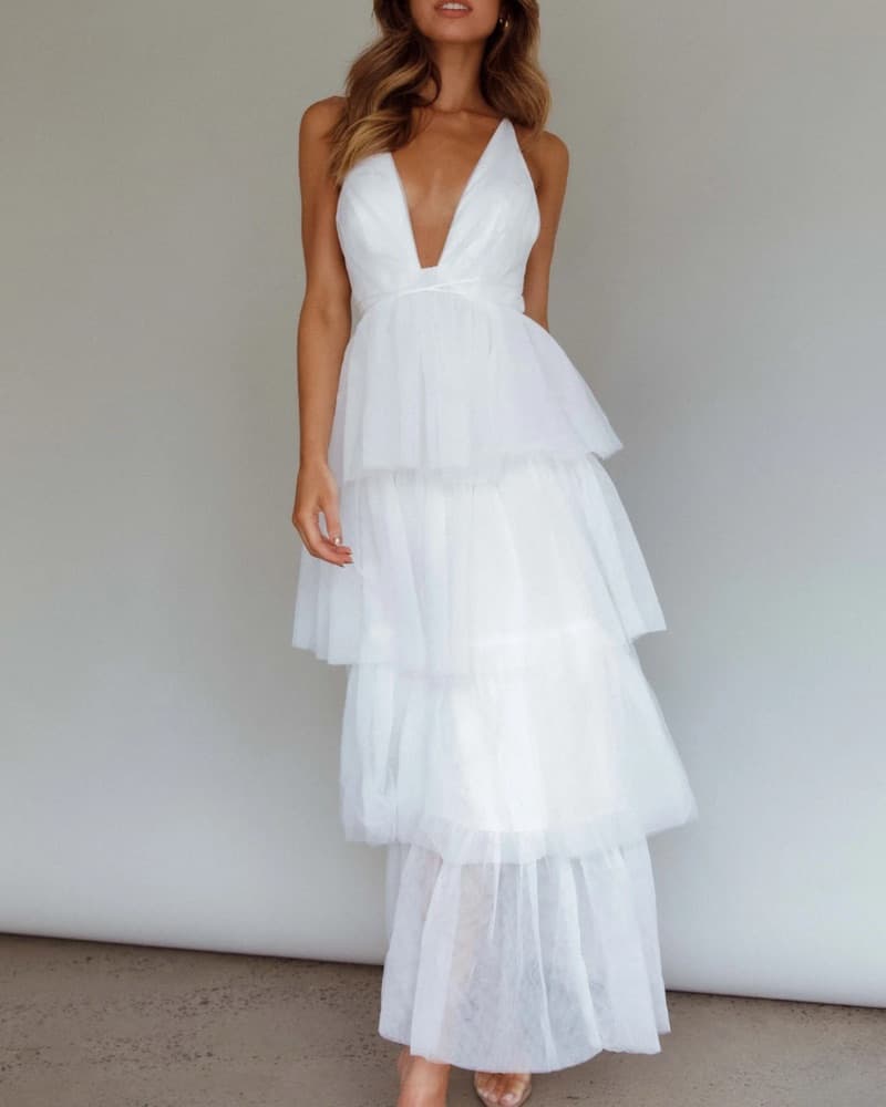 White Tulle Dress - Image 2