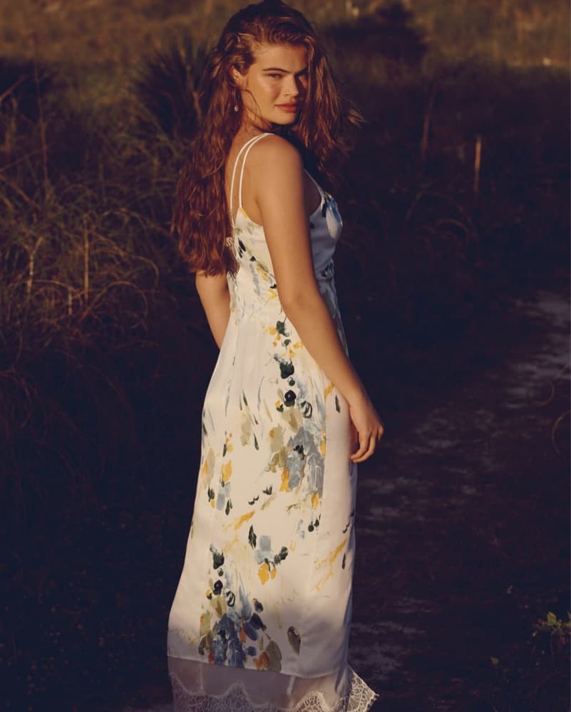 Floral Silk Dress - Image 2