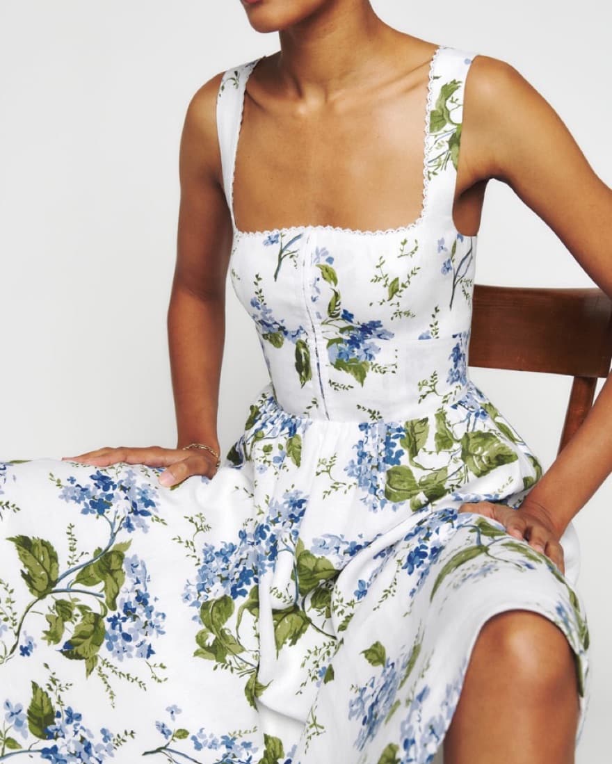 Reformation Floral Tagliatelle Dress - Image 6
