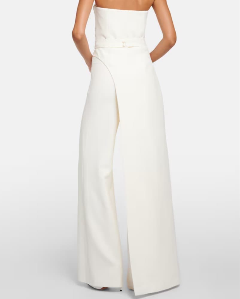 Safiyaa Strapless White Jumpsuit - Image 2