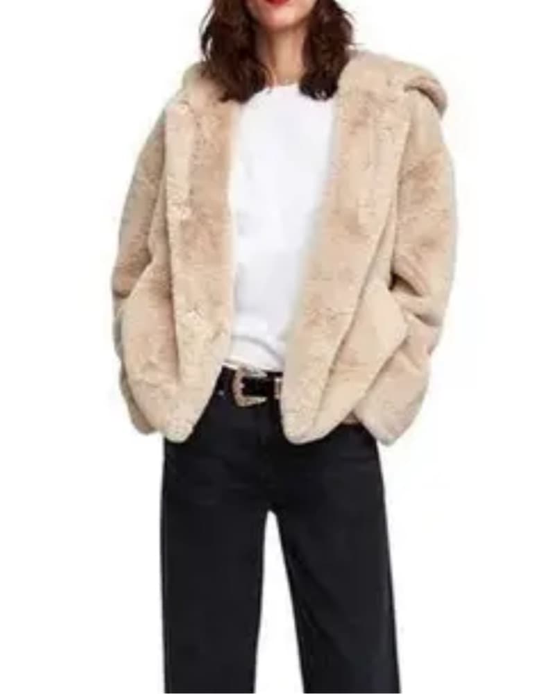 Zara Hooded Teddy Jacket  - Image 1