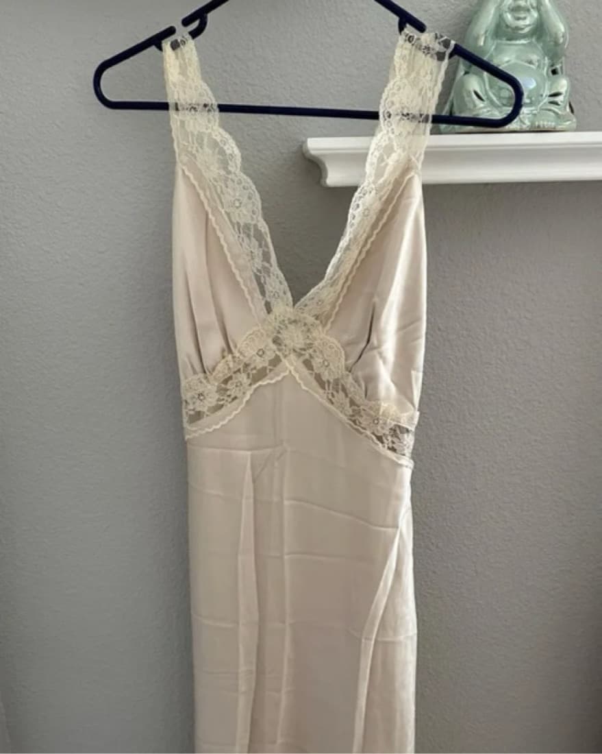 Satin Slip Midi Dress  - Image 3