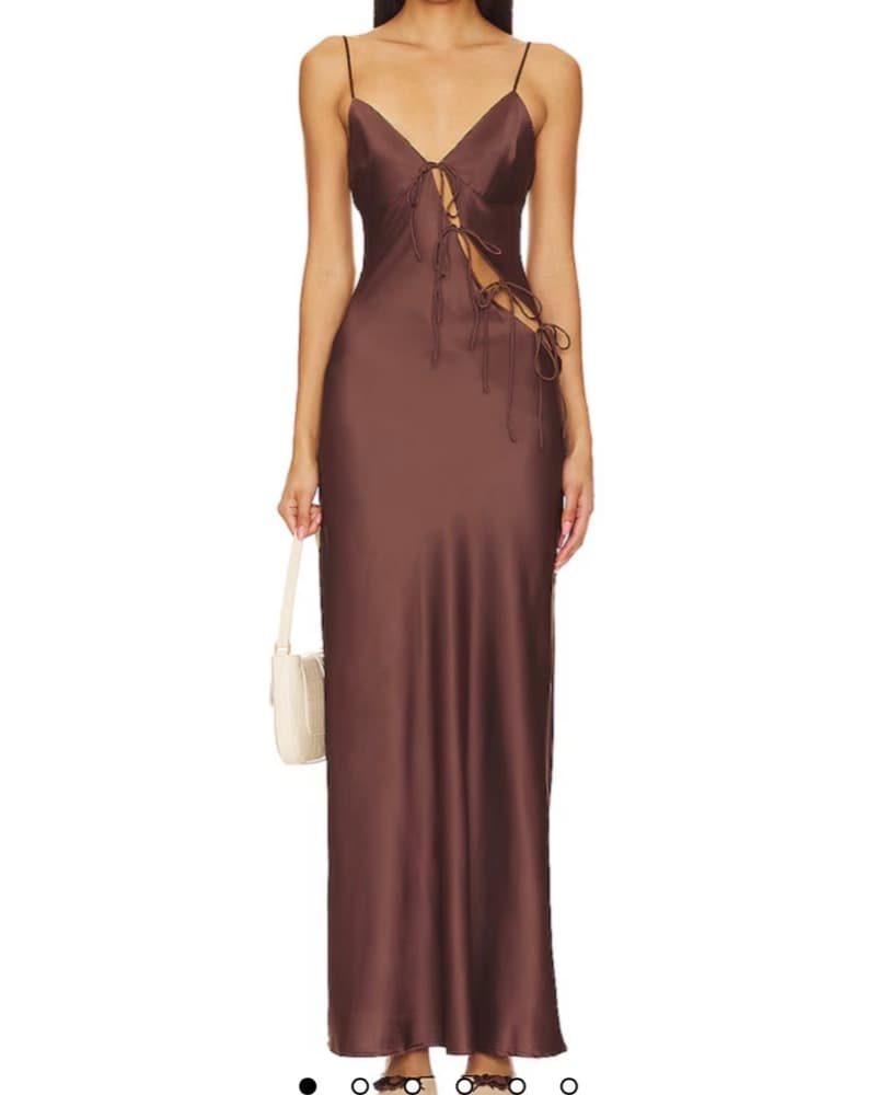 Brown Lioness Maxi Cutout Dress - Image 1