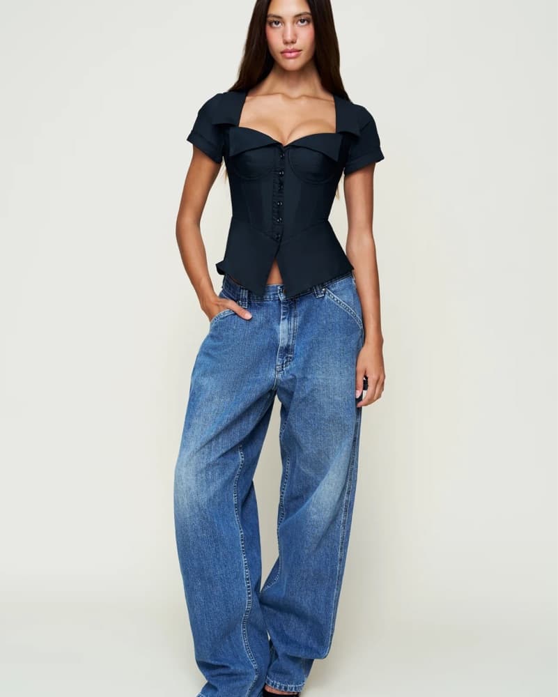 Danielle Guizio Lia Buttondown Corset  - Image 5
